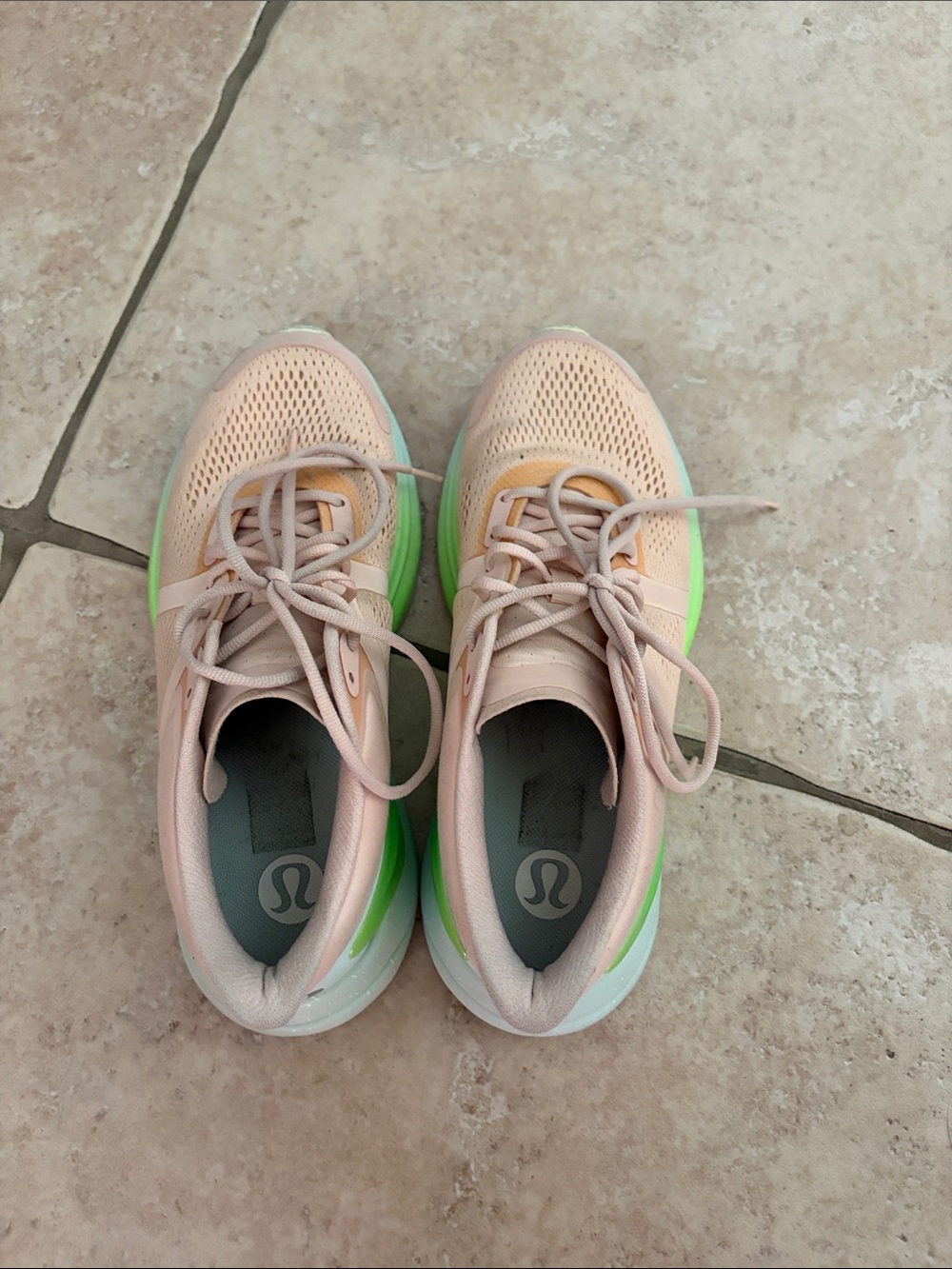 Lululemon Pink & Lime Running Shoes